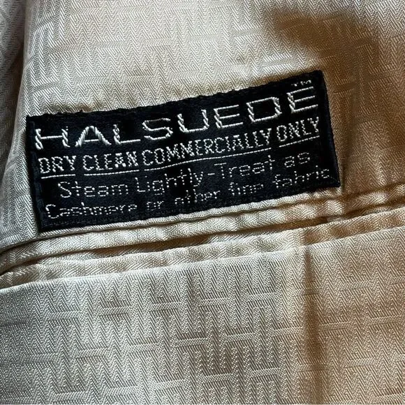 Halston Halsuede Men's Sport Jacket Camel Colored Size 40R